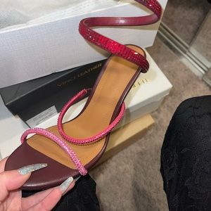 Cult of Coquette Red & Pink wrap heels